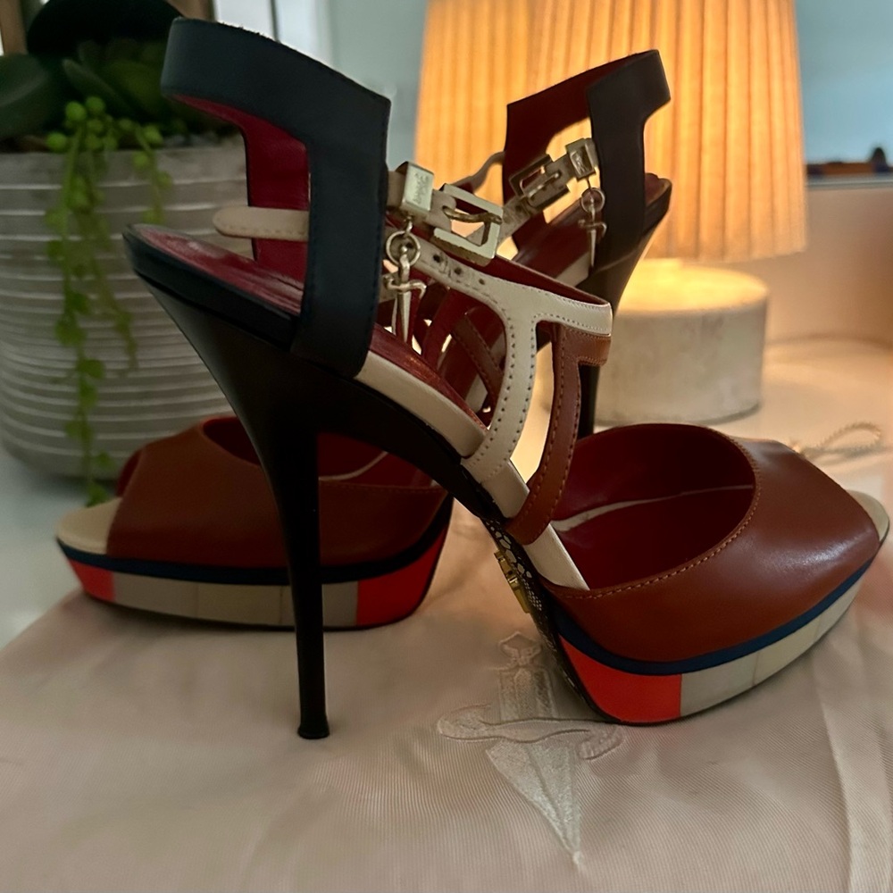 Cesare Paciotti Multicolor Strappy Heels